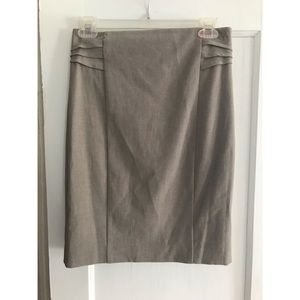 Tan pencil skirt